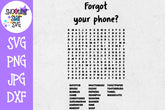 Forgot Your Phone Word Search - Bathroom Home Decor SVG